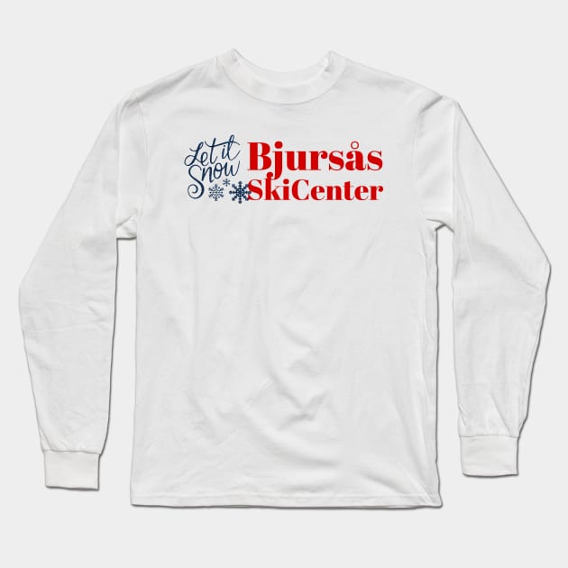 Bjursås SkiCenter (Bjursas SkiCenter) in Snow Long Sleeve T-Shirt by ArtDesignDE